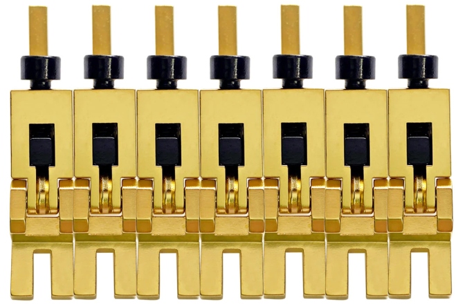 Set saddles Floydrose Floyd Rose  FRP17BSSSG - 1000 Series Pro 7-String Saddle Set - Satin Gold