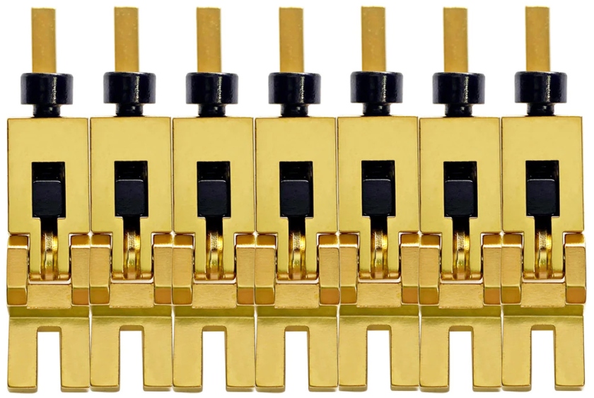 Floyd Rose FRP17BSSSG - 1000 Series Pro 7-String Saddle Set - Satin Gold