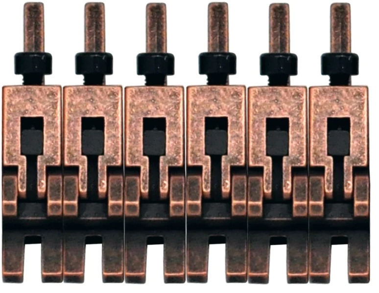 Floyd Rose FRP1BSSAB - 1000 Series Pro 6-String Saddle Set - Antique Bronze