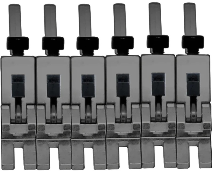 Floyd Rose  FRP1BSSBN - 1000 Series Pro 6-String Saddle Set - Black Nickel