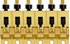 Set saddles Floydrose Floyd Rose  FRP1BSSSG - 1000 Series Pro 6-String Saddle Set - Satin Gold