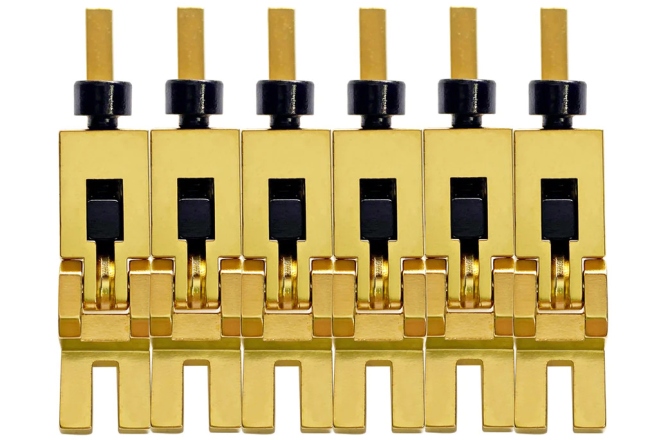 Set saddles Floydrose Floyd Rose  FRP1BSSSG - 1000 Series Pro 6-String Saddle Set - Satin Gold