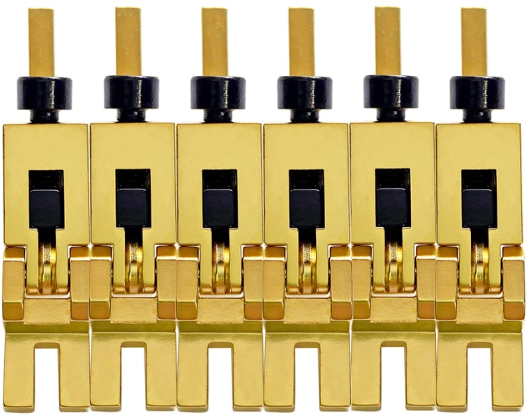 Floyd Rose FRP1BSSSG - 1000 Series Pro 6-String Saddle Set - Satin Gold