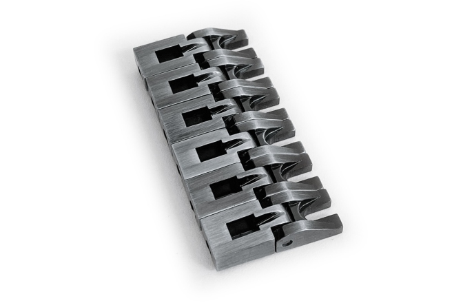 Set saddles Floydrose Floyd Rose  FRXBSSASP - FRX Bridge Saddles Set - Antique Silver