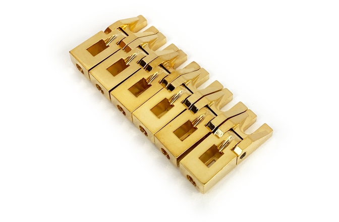 Set Saddles floydrose Floyd Rose  FRXBSSGP - FRX Bridge Saddles Set - Gold