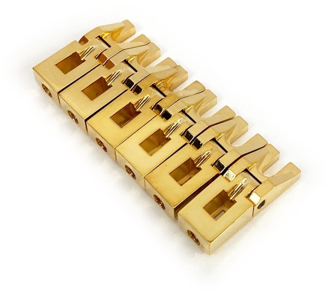 Floyd Rose FRXBSSGP - FRX Bridge Saddles Set - Gold