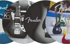 Set Suport de Pahare Fender Guitars Coasters 4-Pack Multi-Color Leather