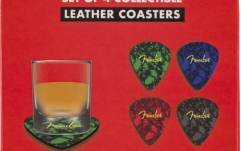 Set Suport de Pahare Fender Pick Shape Logo Coasters 4-Pack Multi-Color