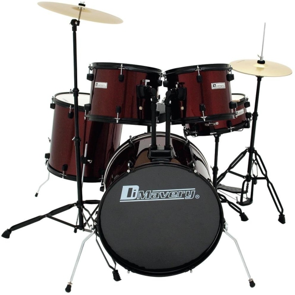 Dimavery DS-200 Drum set, wine red