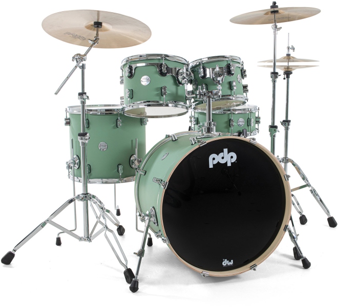 DW PDP Concept Maple Satin Seafoam 22