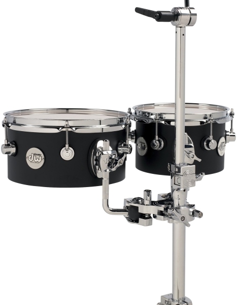 DW Concert Toms Design Black Satin