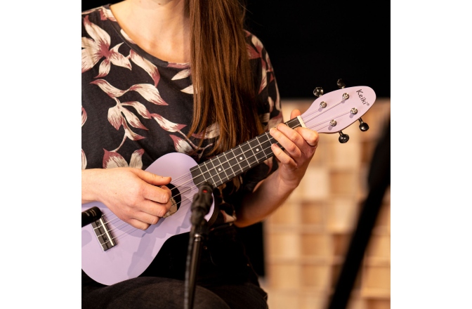 Set ukulele sopran Ortega KEIKI K2 Series Ukulele Set 4 String ''Lavender Field" - incl. Gymbag/H-Tuner/5 Picks/Strap