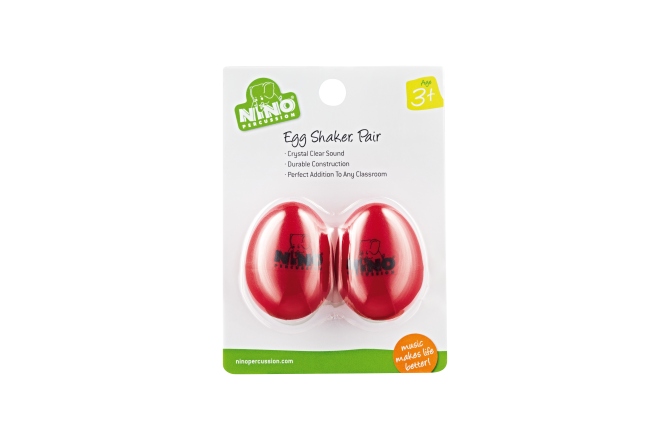 Shakere Nino Percussion Egg Shaker Pair - red