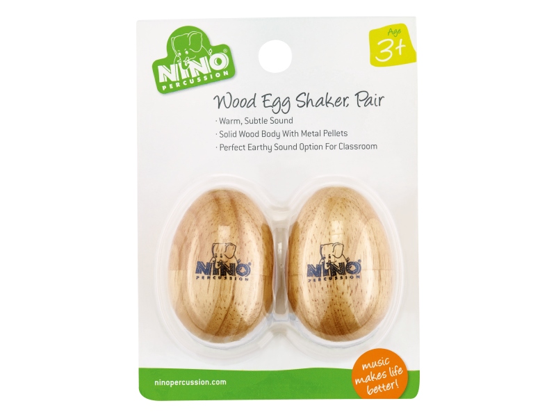 Nino Percussion Egg Shaker Wood Pair - Small