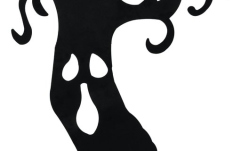 Siluetă din metal, copac fantomă Europalms Silhouette Metal Ghost Tree, 150cm