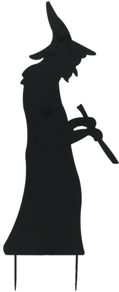 Europalms Silhouette Metal Witch with Spoon, 110cm