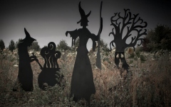 Siluetă vrăjitoare Europalms Silhouette Metal Witch with Spoon, 110cm