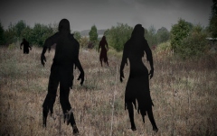 Siluetă zombie, bărbat Europalms Silhouette Metal Zombie Man, 135cm