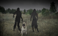 Siluetă zombie, bărbat Europalms Silhouette Metal Zombie Man, 135cm