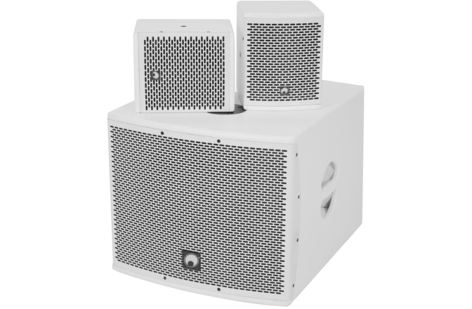 Sistem audio 2.1 Omnitronic Set MOLLY-12A Subwoofer active + 2x MOLLY-6 Top 8 Ohm, white