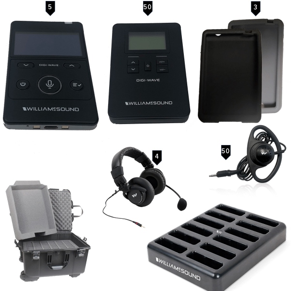 Williams AV 50-Person Portable Digi-Wave Interpretation System