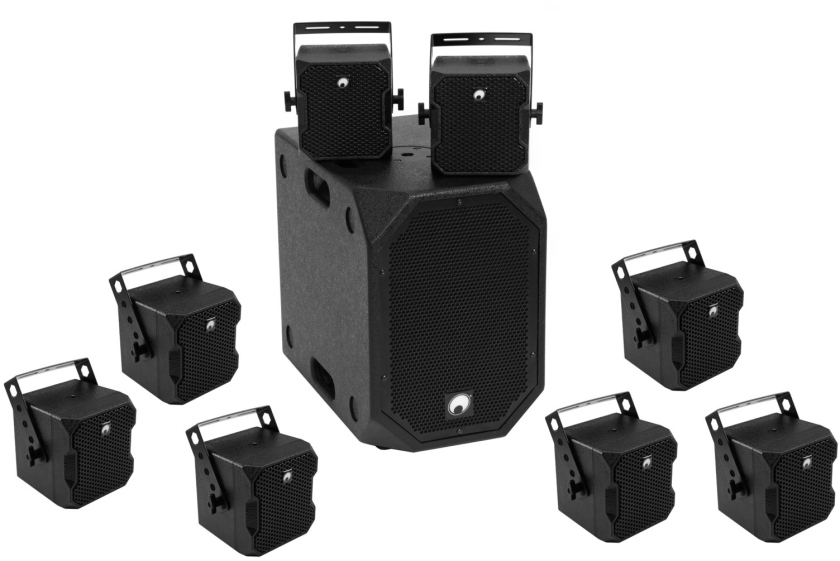 Omnitronic Set BOB-10A BK + 8 x BOB-4 BK