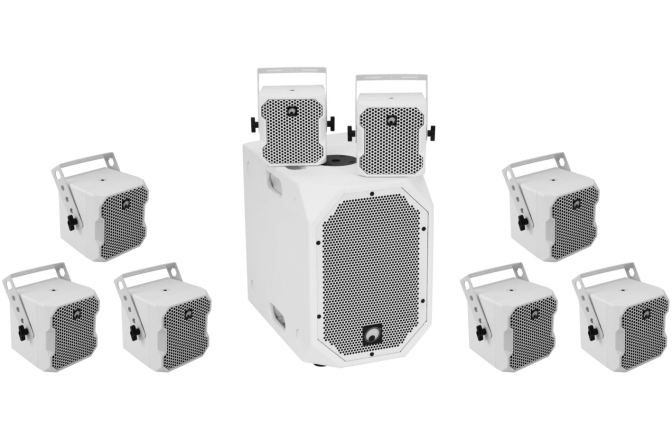 Sistem de Sonorizare Omnitronic Set BOB-10A WH + 8 x BOB-4 WH