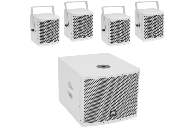 Sistem de sonorizare Omnitronic Set MOLLY-12A Subwoofer active + 4x MOLLY-6 Top 8 Ohm, white