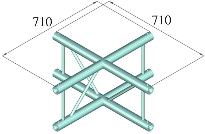 Sistem de truss în două puncte Alutruss BILOCK BQ2-PAC41V 4-way Cross Piece