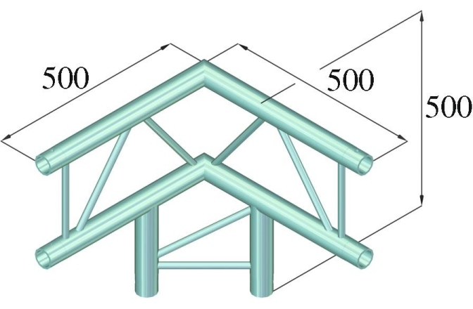 Sistem de truss în două puncte Alutruss BILOCK BQ2-PAL31V 3-way Corner 90°