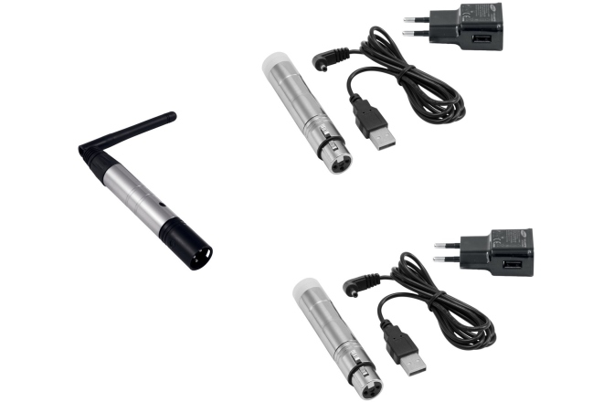 Sistem DMX Wireless Eurolite Set QuickDMX 1x transmitter + 2x AKKU receiver
