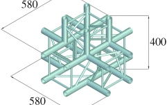 Sistem truss în 5 puncte Alutruss DECOLOCK DQ4-SPAT51 5-Way Corner bk