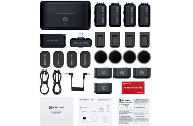 Sistem wireless digital Hollyland LARK MAX 2 Combo 4-Person Version