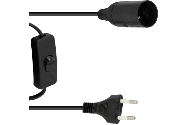 Eurolite E-27 Socket Power Cable, Plug, Switch