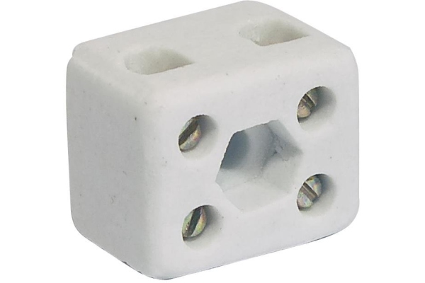 Ceramic Luster Terminal, 2 Pins with Fix. Ceramic Luster Terminal, 2 Pins with Fix.