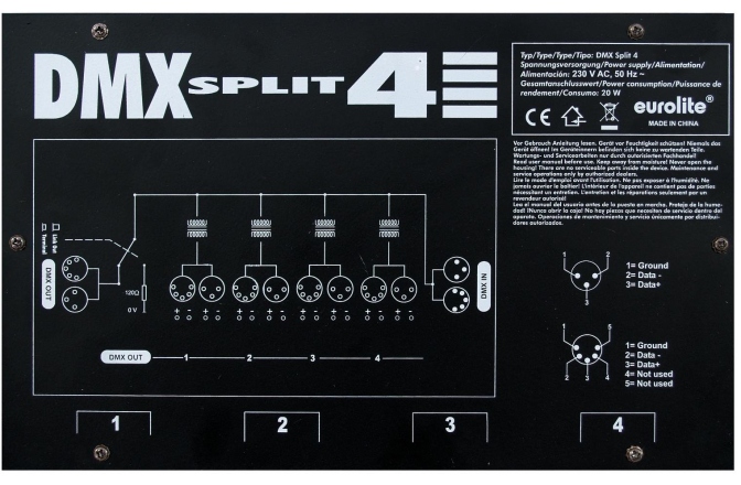 Splitter DMX Eurolite DMX Split 4