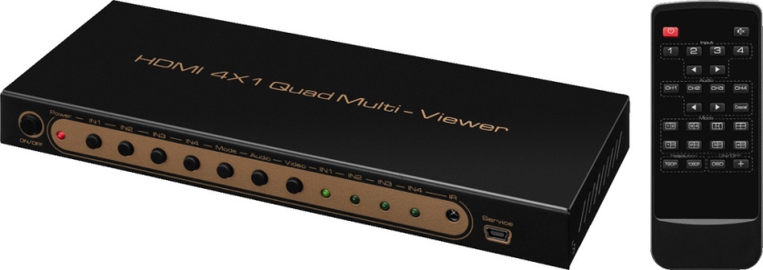 Monacor HDMQS-1044K Quad Splitter