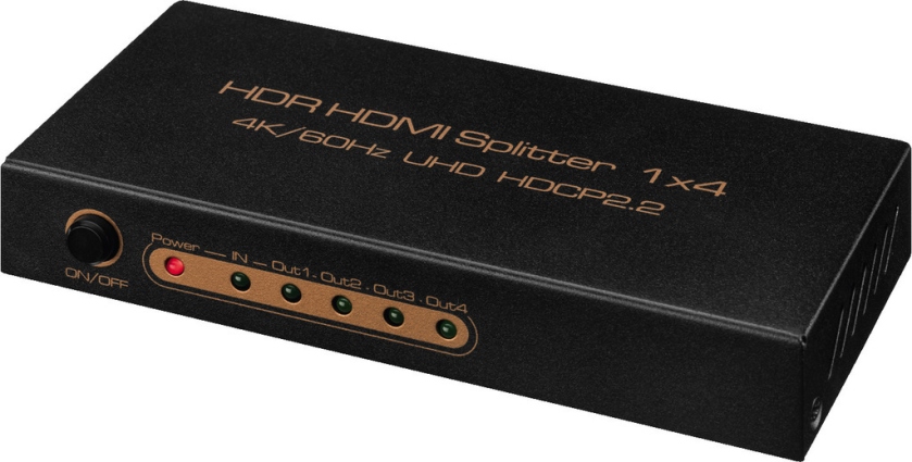 Monacor HDMS-1044K Quad Splitter