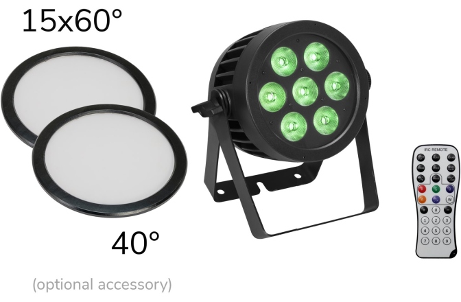 Spot de Exterior cu 7 x LED RGBW Eurolite LED IP PAR 7x8W QCL spot