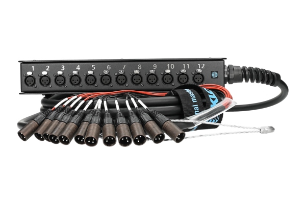 StraightLink 12/0 XLR 3p12-channel - single ground - 30 m