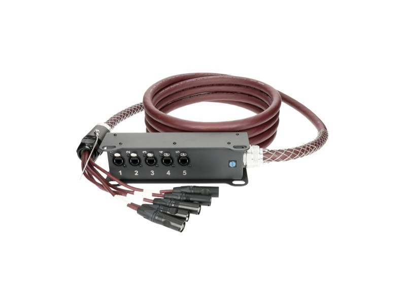 Klotz RamCAT 5-fold network multicore system, highly flexible RC5-LB5V cable, TrussLink stagebox, heavy duty versionCAT5e (S/UTP) / etherCON - etherCON - 50 m