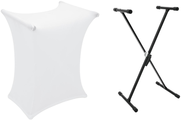 Set SVT-1 Keyboard Stand + Cover white Set SVT-1 Keyboard Stand + Cover white