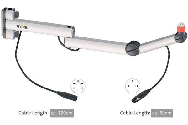 m!ka Mic Arm TV - XLR - OnAir - aluminum m!ka Mic Arm TV - XLR - OnAir - aluminum