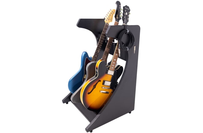 Stativ pentru 3 chitări Gator Frameworks GFW-ELITEGTR3RK-BLK