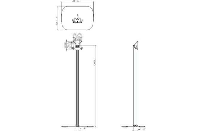 Stativ podea Tableta / Monitor  Vogels PTA 3101, negru