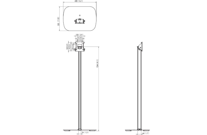 Stativ podea Tableta / Monitor  Vogels PTA 3101, negru