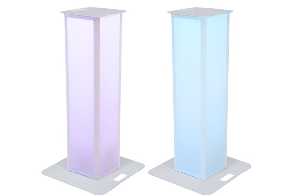 2x Stage Stand 100cm incl. Cover and Bag, white