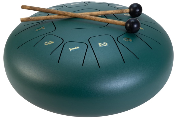 Dimavery TD-12, Steel Tongue Drum, green