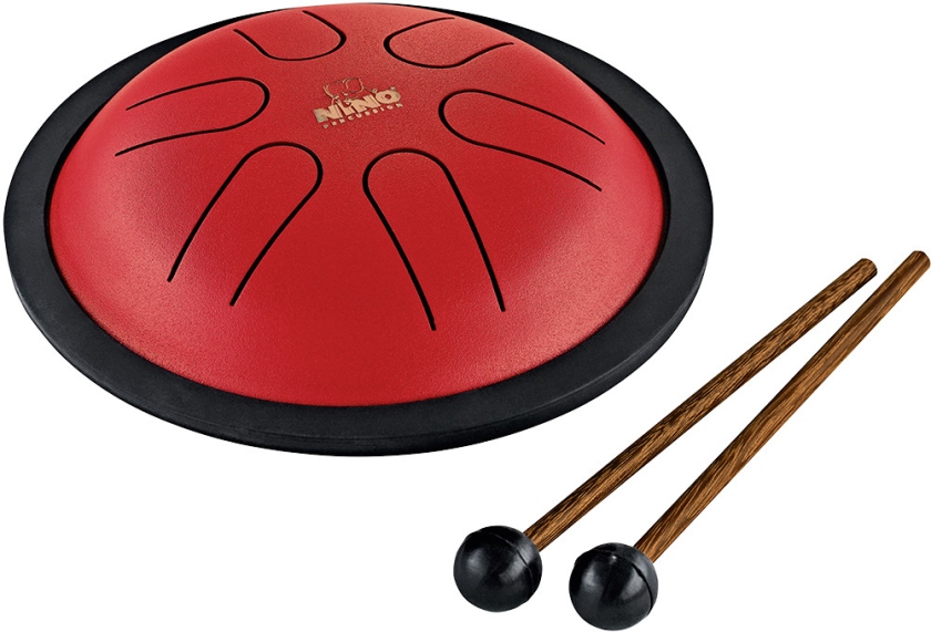 Nino Percussion Mini Melody Steel Tongue Drum 5.5 Red