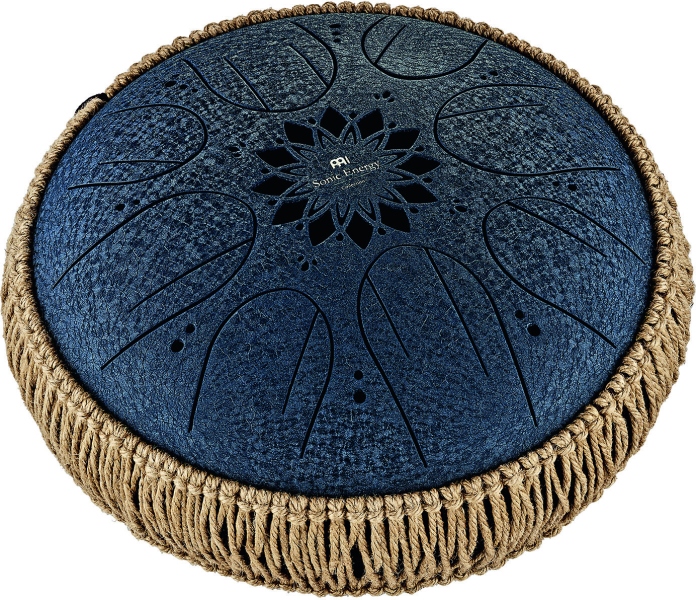 Meinl Sonic Energy Medium Octave Steel Tongue Drum Navy Blue C Minor 432 Hz 8 Notes 10''/25cm MOSTD2NB